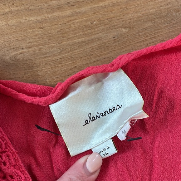 Elevenses Lace Trimmed Romper Sz Medium - Picture 2 of 4